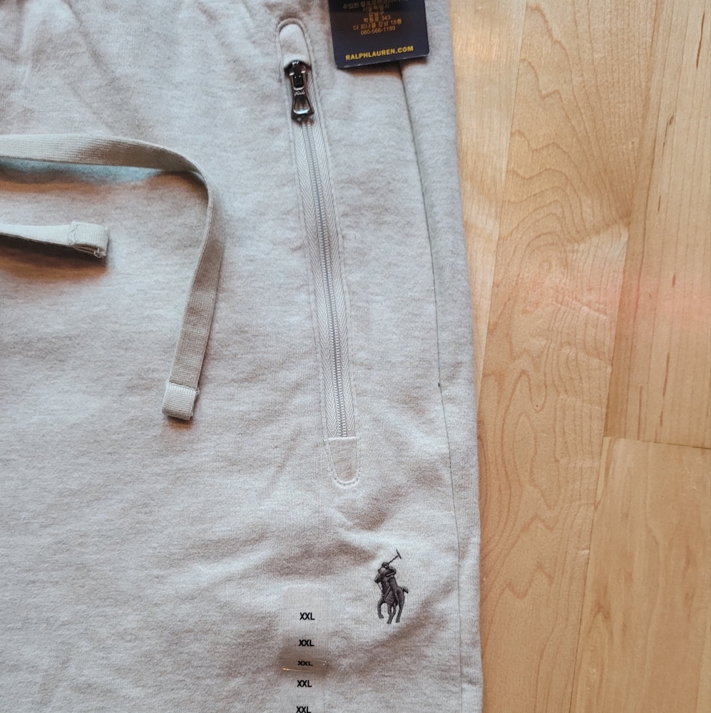 Polo Ralph Lauren Men's XXL Grey/Tan Double Knit Jogger Pants NWT - Picture 4 of 13